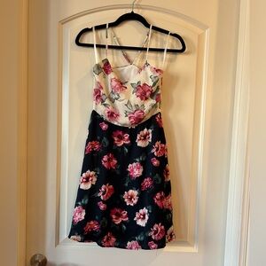 Glamorous Tall Pink Floral Mini Dress